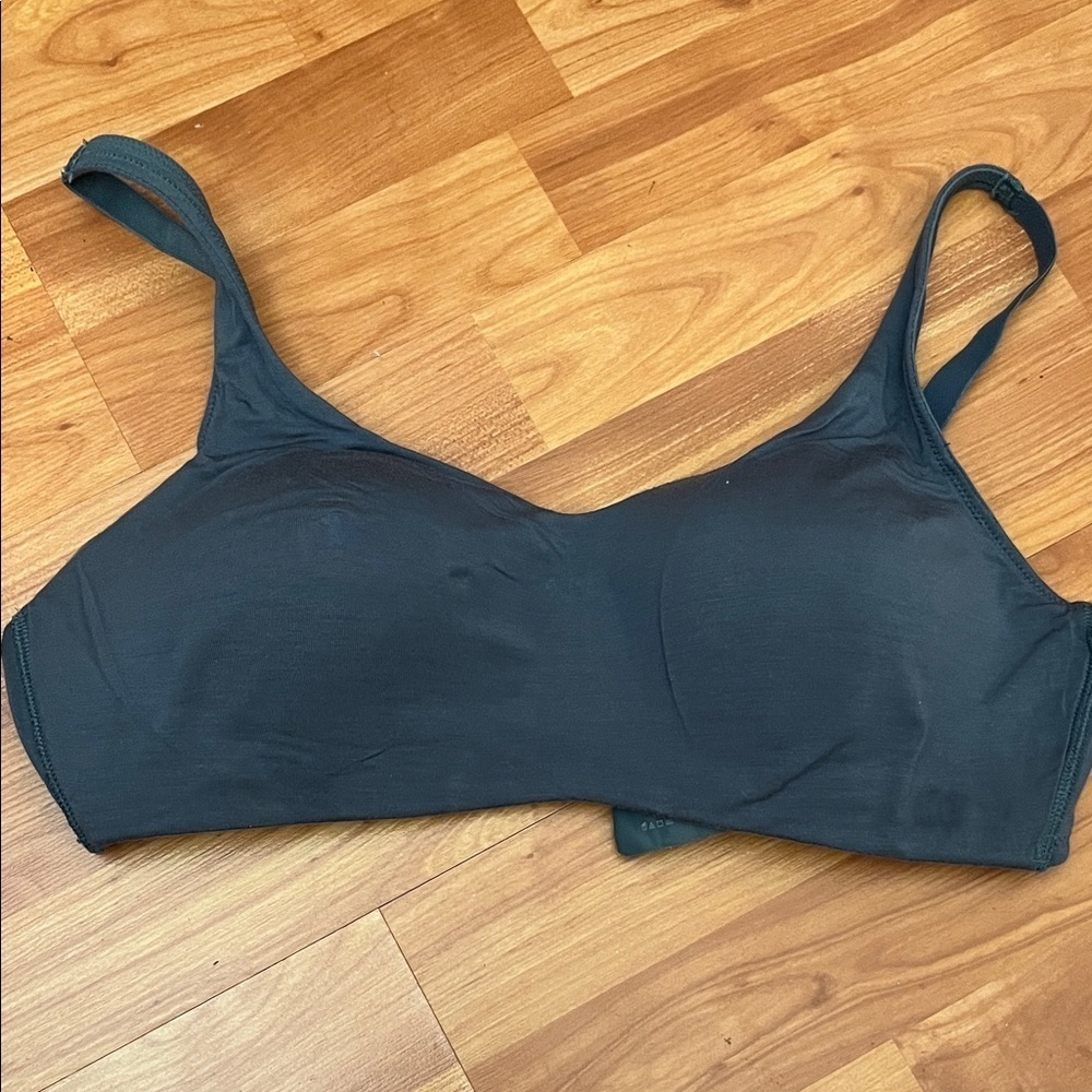 Cuddl Duds Blue Seamless Bra Size L